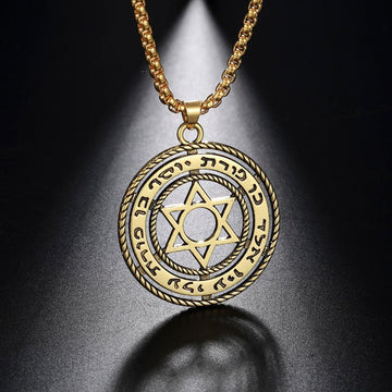 NEW Hollow Out Star of David Seal of Solomon Talisman Jewish Pendant Necklace - The Jewellery Supermarket